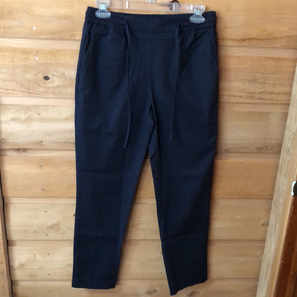 Blue elastic waist band + pull string Pants size small Trafaluc Collection Zara